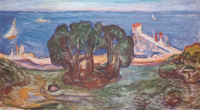 Bäume am Meer von Edvard Munch